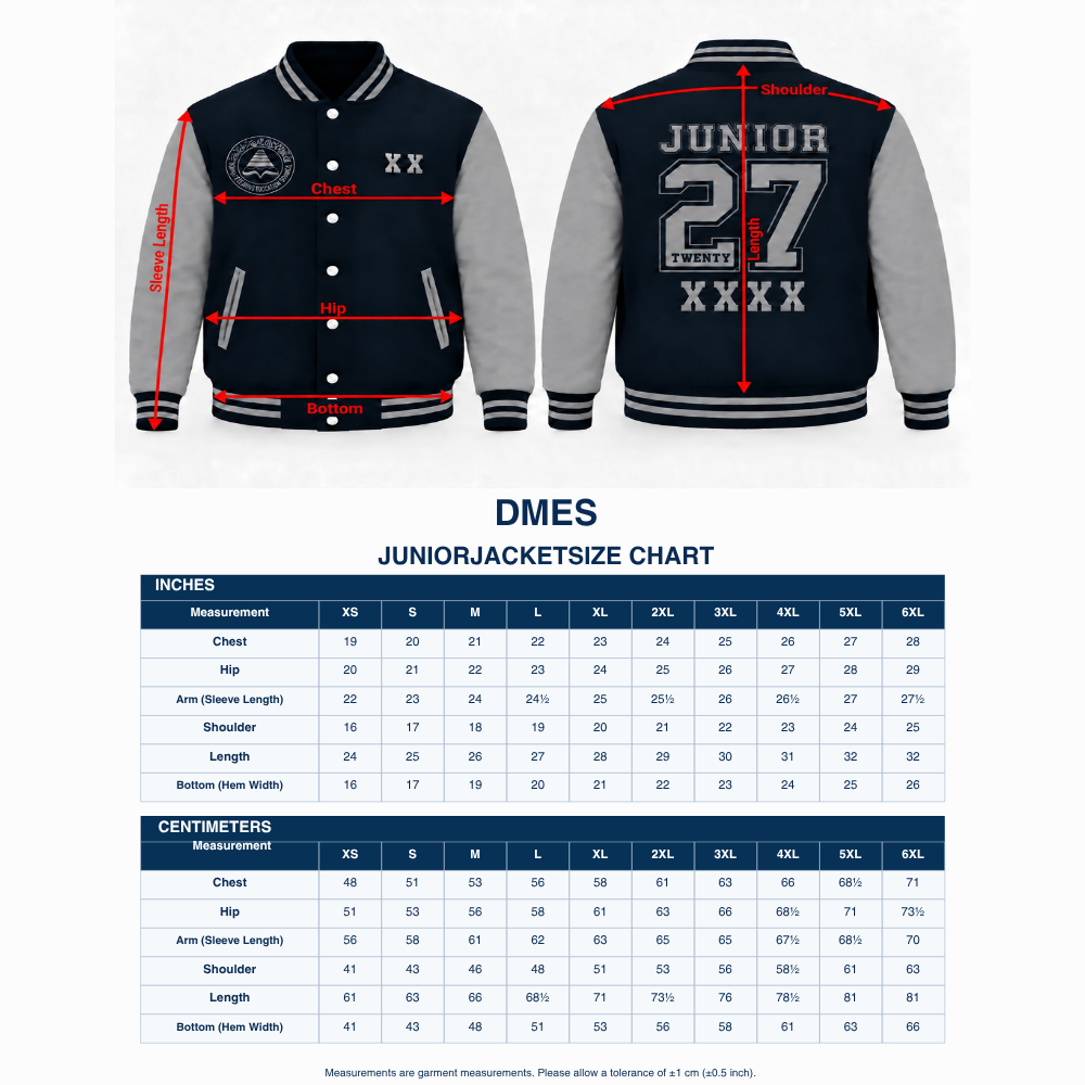 JUNIOR 2027 CUSTOM VARSITY JACKET - Image 8